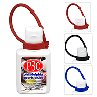 1.0 oz Broad Spectrum SPF30 Sunscreen Lotion in Solid White Flip-Top Squeeze Bottle with Colorful Silicone Leash